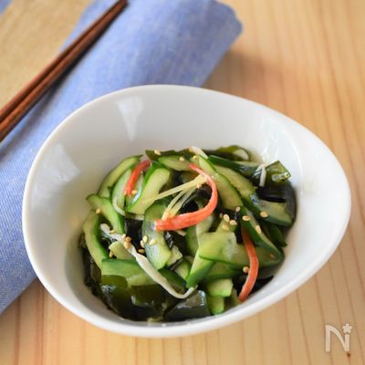 さっぱり美味しい！きゅうりとわかめの酢の物