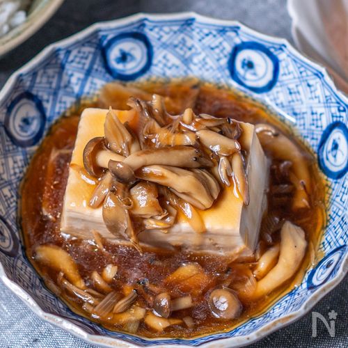 【豆腐の中華きのこあんかけ】ボリューム副菜♪