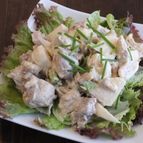 茹で鶏とカブの梅味噌マヨ和えサラダ
