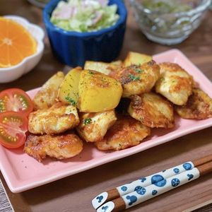 香山しおりの作ってみた!投稿(鶏肉と新じゃがのカレー炒め)