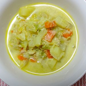 ゆきちんの作ってみた!投稿(春野菜たっぷり！身体も温まる自分好みの豆乳カレースープ)