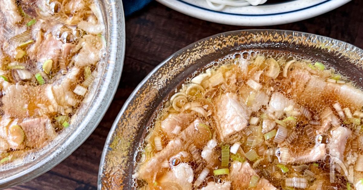 絶品濃厚！『甘辛ネギ豚つけ素麺』