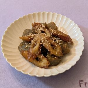 𝔂𝓾𝓶𝓲🍓の作ってみた!投稿(地味にうまい!\こんにゃくとちくわのごま味噌煮/)