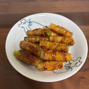 さらの作ってみた!投稿(ご飯との相性抜群！『長ねぎの豚肉巻き』ごまだく醤油だれ)