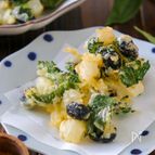 お節・お正月食材アレンジ【大根と黒豆と三つ葉のかき揚げ】