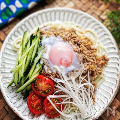 えのきでかさ増し《ジャージャー麺風♪素麺》