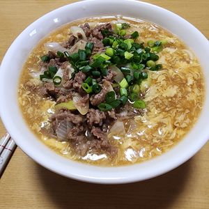 ナムディの作ってみた!投稿(甘辛お肉のふわ卵うどん)