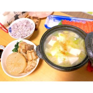 あやの作ってみた!投稿(一手間で豆腐ぷるっぷる！白だしあんの湯豆腐)