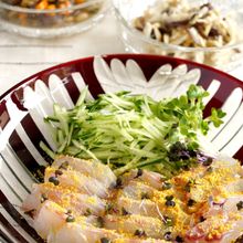 鯛の昆布じめのからすみ和え《ちょっとひと手間》《丁寧に和食》
