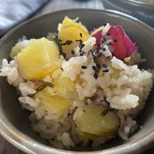 塩昆布だけ!さつまいもごはん