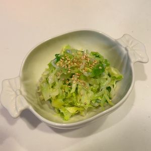 みわの作ってみた!投稿(キャベツとしらすの塩麹ナムル・キャベツの甘み引き立つ♩)