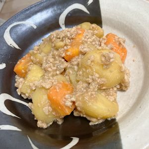 Natsukoの作ってみた!投稿(レンジで！じゃがいものそぼろ煮)
