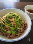 たったの５分！豆苗蕎麦