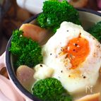 【レンジで簡単】チーズとろ〜りブロッコリーと卵の食べるスープ