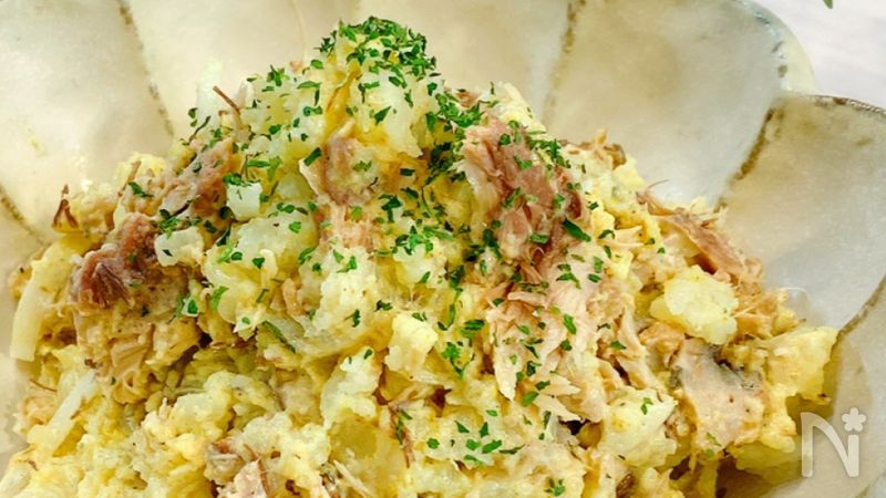 2ステップdeらくウマ さば缶deカレーポテトサラダ By のりp Noripetit レシピサイト Nadia ナディア プロの料理家のおいしいレシピ