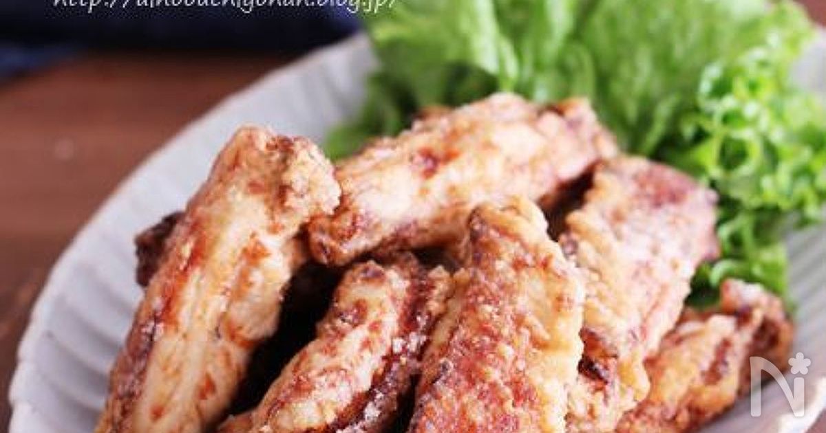 男子が喜ぶ骨付き肉で＊手羽中の塩レモン唐揚げ♡