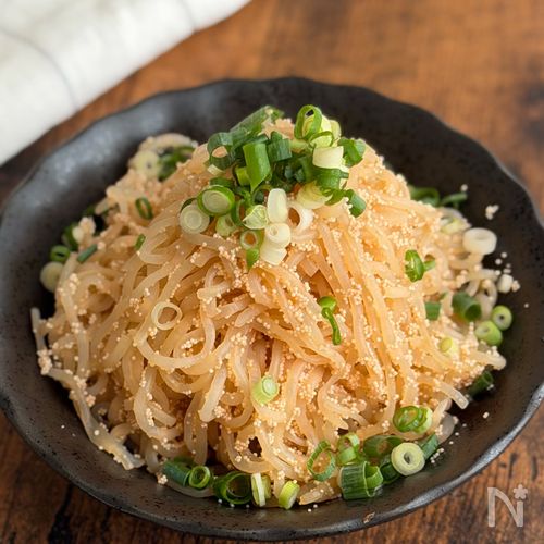 箸が止まらない！やみつき副菜【しらたきの明太バター炒め】