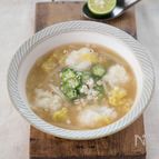 ふわふわ山芋とはと麦のリゾットスープ