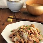 豚肉とキャベツのくるみ味噌炒め