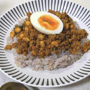 莉子の作ってみた!投稿(【豆と野菜の発芽玄米ドライカレー】簡単カフェ風♪栄養満点ご飯)