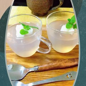 チョロリスの作ってみた!投稿(シュワシュワ爽やか♪梨のサイダーゼリー　レンジで簡単☆)