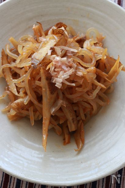 食物繊維たっぷり、ごぼうと白滝の韓国風炒め