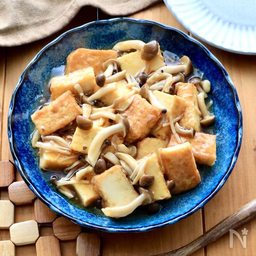 ご飯が止まらん!絶品きのこ餡のカリカリ厚揚げ