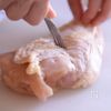 香味旨ダレで食す*サラダチキン*蒸し鶏レンチンだけの工程1
