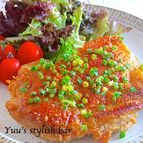 焼いて絡めるだけ♪『チキンのバタポンステーキ』
