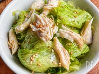 レンジで簡単♪【ささみとレタスのやみつき中華サラダ】