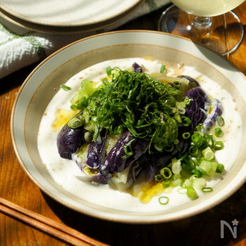 レンチンで手軽！オシャレな◎【とろっとナスのクリームソース】