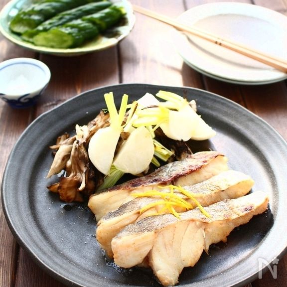 たらの白味噌スパイス焼き　グリル野菜添え
