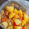 レンジで完結！！鶏ひき肉で味染み肉じゃがの工程4