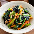 『小松菜とにんじんとツナの中華風海苔和え』簡単！さっぱり☆