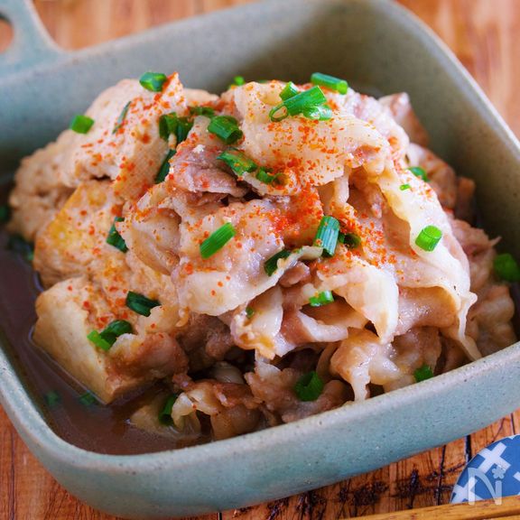包丁いらず♪『旨味凝縮♡無水！重ね煮肉豆腐』