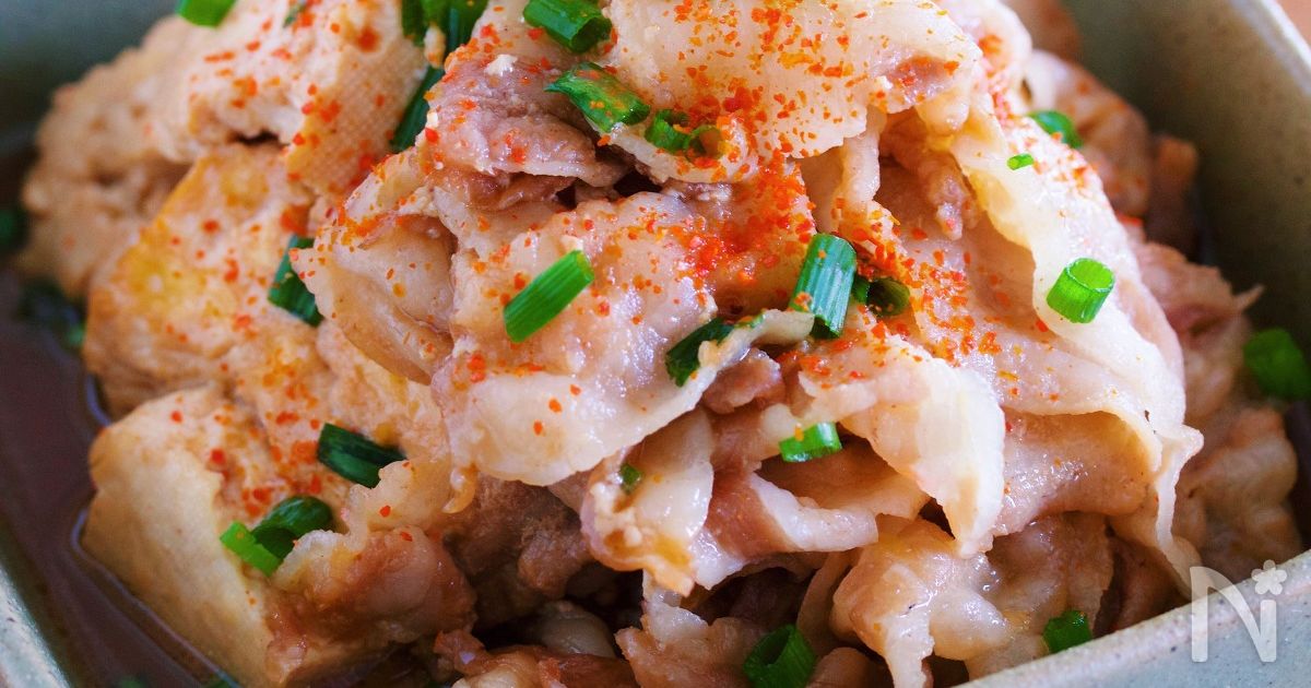 包丁いらず♪『旨味凝縮♡無水！重ね煮肉豆腐』