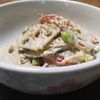 ももの作ってみた!投稿(蓮根と枝豆とカニカマの旨ぽんごまマヨ和え【花粉対策にも◎】)