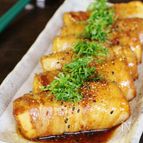 厚揚げの豚巻き照り焼き