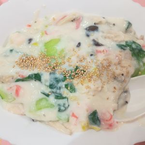 milkの作ってみた!投稿(野菜が主役で大満足！ちんげん菜とカニカマの中華風クリーム煮)