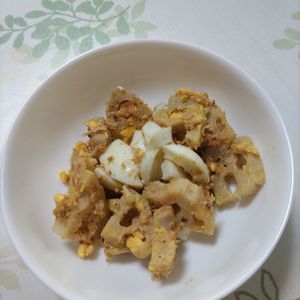 KUMIKOの作ってみた!投稿(こってり旨い♪蓮根とゆでたまごのマヨラダ)