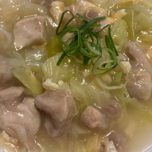 ミントミントの作ってみた!投稿(鶏肉とおあげとキャベツのとろみ煮)