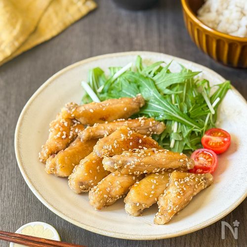 手が止まらない!【手羽中の味噌焼き】