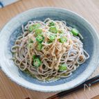 初夏の昼食に！えのきとオクラの梅冷やしそば
