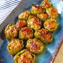 お弁当にも♪照り焼きピーマンの肉詰め
