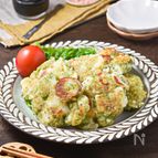 ほっくりシャキシャキ【長いもとちくわの磯辺落とし焼き】