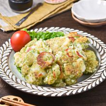 ほっくりシャキシャキ【長いもとちくわの磯辺落とし焼き】