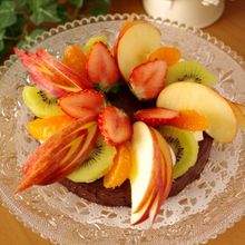 フルーツとガナッシュのクリスマスケーキ☆簡単・濃厚チョコ菓子