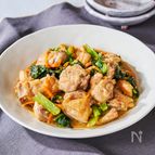 コク旨！【鶏もも肉と小松菜のごま味噌炒め】