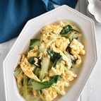 【チンゲン菜のふわふわ卵炒め】シンプルなのにあと引く美味しさ