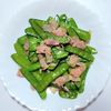 ふうかの作ってみた!投稿(【さやえんどうのペペロンチーノ風】)